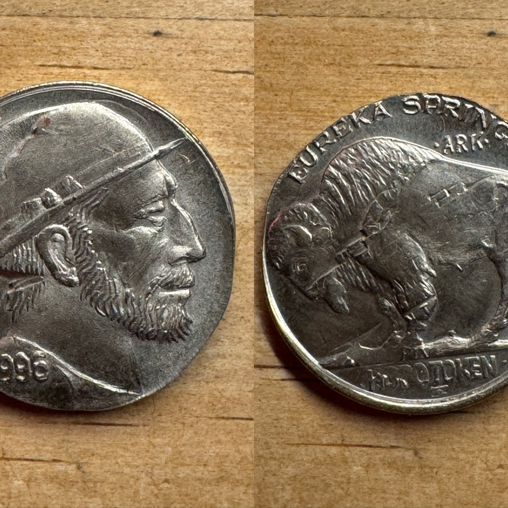 1996 Eureka Springs Arkansas Hobo Token – Fantasy Buffalo Nickel